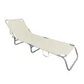 Produktbild: 3-Bein Sonnenliege Gartenliege Relaxliege Beige Campingliege 186x55x24cm