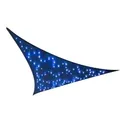 Produktbild: Perel Sonnensegel mit LED-Beleuchtung Dreieckig 3,6 m x 3,6 m x 3,6 m Dunkelblau