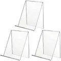 Produktbild: Aieraczy Buchständer, 3 Stück Buchhalter, Buchaufsteller Acryl Ständer, Prospektständer, Bücherständer, Buchstütze Plexiglas Aufsteller, Kochbuchhalter für Bilderständer, Bücher Zubehör, Flyers