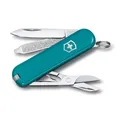 Produktbild: Victorinox Schweizer Taschenmesser, Klein, Classic SD, Multitool, Swiss Army Knife, Geschenk, 7 Funktionen, Klinge, Nagelfeile, Türkis