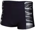 Produktbild: Aquarti Herren Badehose Kurz Sportlich Streifen, Farbe: 11307 Schwarz/Grau, Größe: XXL