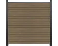 Produktbild: Zaun Hauptelement GroJa Rhombus Stecksystem ohne Pfosten 180 x 180 cm teak co-extrudiert