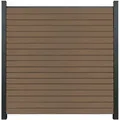 Produktbild: GroJa Solid Rhombus BPC-Steckzaun Sichtschutzzaun Teak co-extrudiert Sichtschutz Rhombuszaun