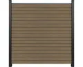 Produktbild: Zaun Hauptelement GroJa Rhombus Stecksystem ohne Pfosten 180 x 180 cm teak co-ex