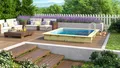 Produktbild: Karibu Rechteckiger kdi Massivholz Pool 308,7 x 276,5 cm Leitern und Zubehör inklusive