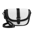 Produktbild: ITALYSHOP24 Damen Teddyfell Tasche Schultertasche Crossbody Kunstfell Umhängetasche Crossover Überschlagtasche Bodybag Pelz Fell Plüsch Weiß