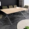 Produktbild: Esstisch LOFT - 160cm - natur schwarz - Holz Metall - X-Gestell 6 Personen