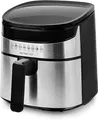 Produktbild: Heißluftfritteuse Schwarz AirFryer Silber 4,5L 1300W Edelstahl  Emerio AF-129084