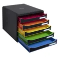 Produktbild: Generic Geldkassette Exacompta 309914D Premium Ablagebox 5 Schubladen DIN A4+, Schwarz-Bunt (1 St)