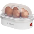 Produktbild: Bomann® Eierkocher 6 Eier | mit akkustischem Signal (Summer) | inkl. Messbecher und Eipicker | Egg Cooker | Heizschale antihaftbeschichtet | Egg Boiler | EK 5022 CB weiß