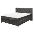 Produktbild: Boxspringbett - espresso - Tonnentaschenfederkern - H2 - 180x200 cm Doppelbett