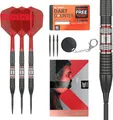 Produktbild: Target Darts Gabriel Clemens 95K Swiss Point Steeldarts, 95% Tungsten Darts with K-Flex Flights, 21G | German Giant Clemens Darts, Player Edition Swiss Points K Flex Dart-Set