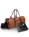 Produktbild: Gentlemen's Weekender Reisetasche mit separatem Schuhfach, Wochenendtasche & Sporttasche mit Schultergurt und Trackerfach
