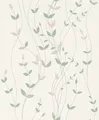 Produktbild: Rasch Tapete 416039 - Helle Vliestapete in Cremeweiß mit Struktur und kleinen Blätterranken in Beige und Grün - Kollektion: Deco Style