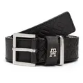 Produktbild: Tommy Hilfiger Ledergürtel TH SQUARE MONO mit TH-Monogramm, Breite: 3 cm schwarz 80