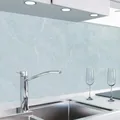 Produktbild: danario Küchenrückwand selbstklebend - Matt - Spritzschutz Küche - versteifte PET Folie - 0,4 mm - Marmor blau - 60cm x 60cm