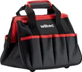 Produktbild: Wiltec Werkzeugtasche 30 x 23 x 25 cm bis 20 kg, Werkzeug Tasche 9 Fächer, Arbeitstasche mit Schultergurt, Transporttasche wasserresistent