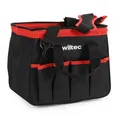 Produktbild: Wiltec Werkzeugtasche 30,5x23x25,5cm Arbeitstasche 9 Fächer Werkzeug Tasche Gurt