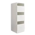 Produktbild: LAUNDREEZY Wäscheschrank für Schmutzwäsche, Weiß - Wäschesammler Schrank mit 3 Fächern für die Waschküche - 50 x 162 x 67,5 cm (B/H/T)