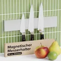 Produktbild: Magnetische Messerhalterung Extra Stark 25 cm – Selbstklebende Magnetleiste für Messer, Werkzeuge & Schlüssel – Wandmontage ohne Bohren, Messerblock Magnetleiste, Ultrastarke Haltekraft