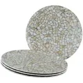Produktbild: Creatable Pizzateller Stone Collection Siena, Weiß, Beige, Keramik, 4-teilig, Steinoptik, rund, stapelbar, Essen & Trinken, Geschirr, Teller, Pizzateller