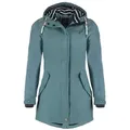 Produktbild: Dry Fashion Regenjacke Kiel Damen Regenmantel Kiel mit verstellbarer Kapuze - wind- & wasserdicht grün 42
