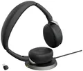 Produktbild: Jabra Evolve2 65 Flex Link380c MS + Ladepad On Ear Headset Bluetooth Stereo Schwarz Noise Cancelling Headset