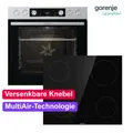 Produktbild: Gorenje Einbauherd Set Backofen Glaskeramik Kochfeld Heißluft AirFry 77 Liter