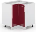 Produktbild: Vicco Eckunterschrank Fame-Line, 80.5 cm ohne Arbeitsplatte, Bordeaux Hochglanz/Weiß