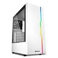 Produktbild: Sharkoon Computergehäuse RGB Slider Midi Tower Gehärtetes Glas Weiß