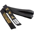 Produktbild: Kwon Budogürtel schwarz mit Bestickung TKD 300 - Schwarz