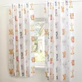 Produktbild: Delindo Lifestyle Kinderzimmer Gardine African, 140x175 cm, 1 Stück, verdeckte Schlaufen oder Kräuselband, Moderne weiße blickdichte Gardine für Mädchen und Jungen