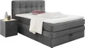 Produktbild: Boxspringbett - Grau - Mikrofaserbezug - Kaltschaumtopper - 140 x 200 cm