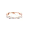 Produktbild: Lisandra Scott Eternity Ring Treasure 925 Sterlingsilber mit Zirkonia Kristall Damenring in Silber, Rosegold und Gold für Damen, Frauen mit Funkelnden Steinen Breit (54, Rose)