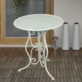Produktbild: Bistrotisch Landhaus Balkon Tisch rund 60cm Shabby Look Garten Terrasse Metall