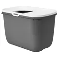 Produktbild: SAVIC Katzentoilette Hop In anthrazit/weiß, Top-Einstieg, 58,5x39x39,5 cm