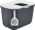Produktbild: Nobby Katzentoilette Hop In anthrazit weiß 58,5 x 39 x 39,5 cm  Katzentoilette