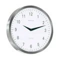 Produktbild: Hermle 30466-002100 Bahnhofsuhr Quarzwerk Edelstahl Wanduhren modern Wanduhr