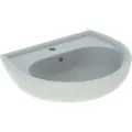 Produktbild: Renova Waschtisch, Breite 60cm, Tiefe 49cm, Hahnloch Mittig, Überlauf Sichtbar, Pergamon - Geberit