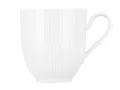 Produktbild: Seltmann Weiden Amina Weiß Becher mit Henkel, 360 ml, Kaffeebecher mit dezentem Relief-Muster, Spülmaschinen- und Mikrowellenfest, Porzellan, Weiß