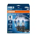 Produktbild: Osram COOL BLUE® INTENSE HB3, +100% mehr Helligkeit, bis zu 5.000K, Halogen-Scheinwerferlampe, LED-Look, Hängebox (2 Lampen)