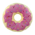 Produktbild: United Labels Donut Kissen rund, Kopfkissen 40 cm, Sofakissen Rosa, Plüsch Dekokissen, lustiges Geschenk für Kinder und Erwachsene