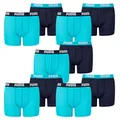 Produktbild: PUMA 10 er Pack Boxer Boxershorts Jungen Kinder Unterhose Unterwäsche, Farbe:789 - Bright Blue, Bekleidung:140