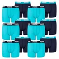 Produktbild: PUMA 12er Pack Boxer Boxershorts Jungen Kinder Unterhose Unterwäsche, Farbe:789 - Bright Blue, Bekleidung:140