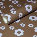 Produktbild: 50m x 1,00m vintage Blüte braun JUNOPAX Geschenkpapier wetterfest Rolle