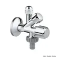 Produktbild: Grohe Badarmatur GROHE Kombi-Eckventil Wandrosette 1/2x3/8x3/4'' mit Schlauchanschluss