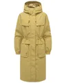 Produktbild: Navahoo Damen extralange Übergangsjacke wasserdichter Mantel oversize Parka mit Taillenzugband und Brusttaschen Kirschwind 14 Urban Khaki Gr. XS