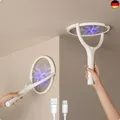 Produktbild: GeckoMan Elektrischer Fliegenklatschen-Schläger mit drehbarem Kopf, 