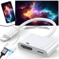 Produktbild: HDMI Lightning Adapter für Apple iPhone 5 6 7 8 Plus X 11 12 13 14 15 iPad Air Pro Mini USB Hub Kabel 1080p FHD Full HD Video Konverter Retoo