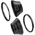 Produktbild: K&F CONCEPT 18 teiliges Filteradapter Set Kamera Objektiv Filter Metall Step Up Ringe 9er Step Down Ringe Set für Canon Nikon Sony Sigma Tamron